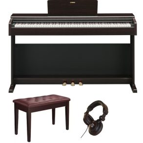 Yamaha YDP145 Standard Bundle | with Piano Stool and Headphones | Rosewood