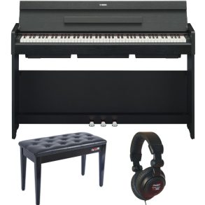 Yamaha YDPS35 Bundle | Standard | Piano Stool | Headphones | Black