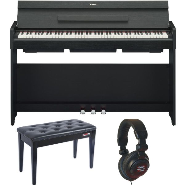 Yamaha YDPS35 Bundle | Standard | Piano Stool | Headphones | Black
