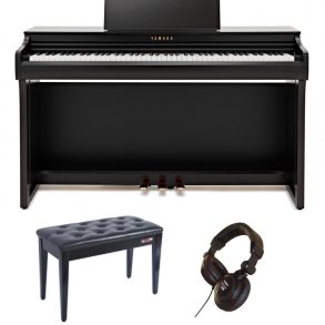 Yamaha CLP725 Piano Bundle with Stool and Headphones | Black