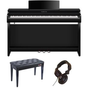Yamaha CLP825 Piano Bundle with Stool and Headphones | Black