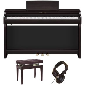 Yamaha CLP825 Deluxe Piano Bundle | Adjustable stool and Headphones |Rswd
