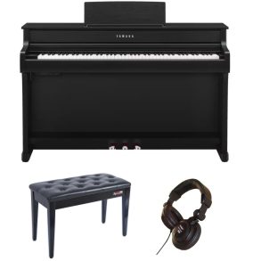 Yamaha CLP835 Piano Bundle with Stool and Headphones | Black