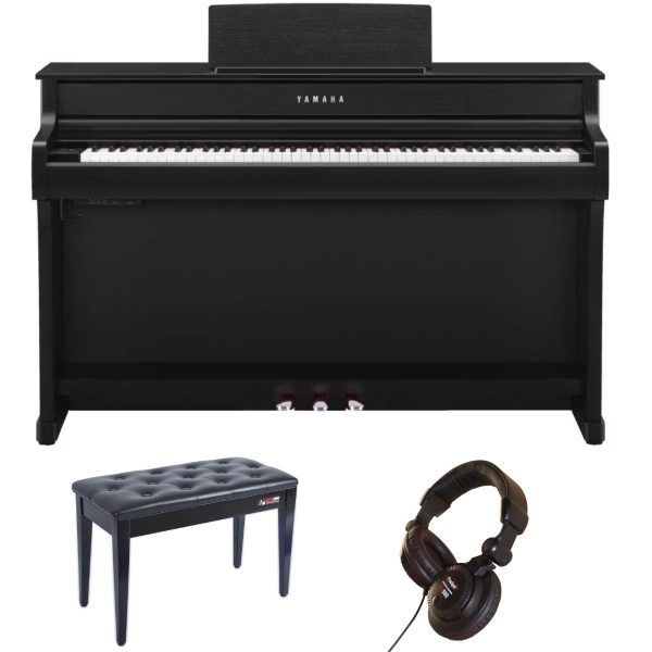 Yamaha CLP835 Piano Bundle with Stool and Headphones | Pol Ebony