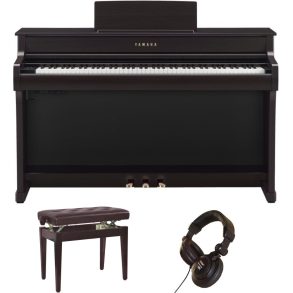 Yamaha CLP835 Deluxe Piano Bundle | Adjustable stool and Headphones | Rosewood