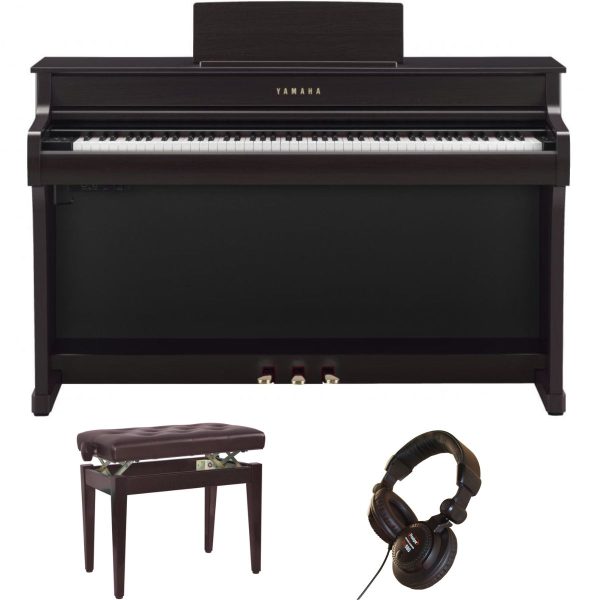 Yamaha CLP835 Deluxe Piano Bundle | Adjustable stool and Headphones | Rosewood