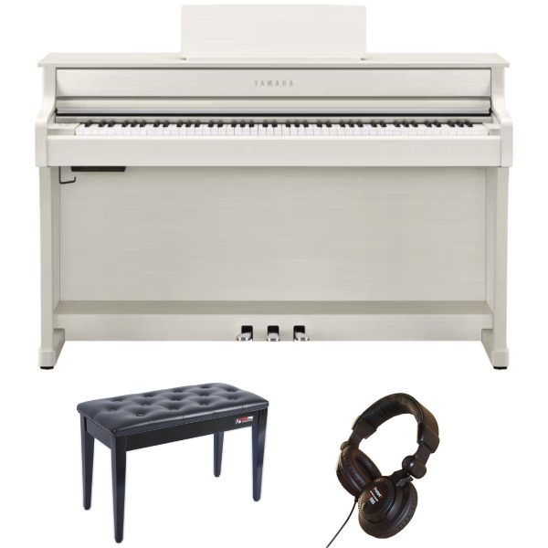 Yamaha CLP835 Piano Bundle | Stool and Headphones | White Birch
