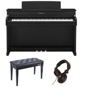 Yamaha CLP845 Piano Bundle with Stool and Headphones | Black