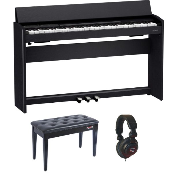 Roland F-701 Digital Piano Bundle with Stool and Headphones | CB