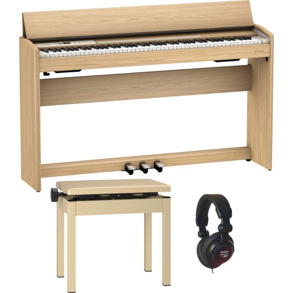 Roland F-701 Digital Piano Bundle with Stool and Headphones | LA