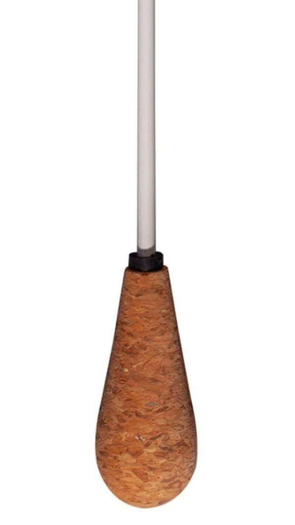 Montford MFBC14P Baton | 14" White Lacquer shaft | Pear shaped Cork handle