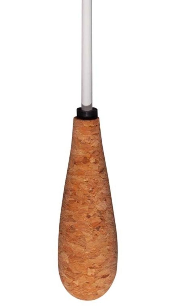 Montford MFBC14T Baton | 14" White Lacquer shaft | Cork Taper Handle