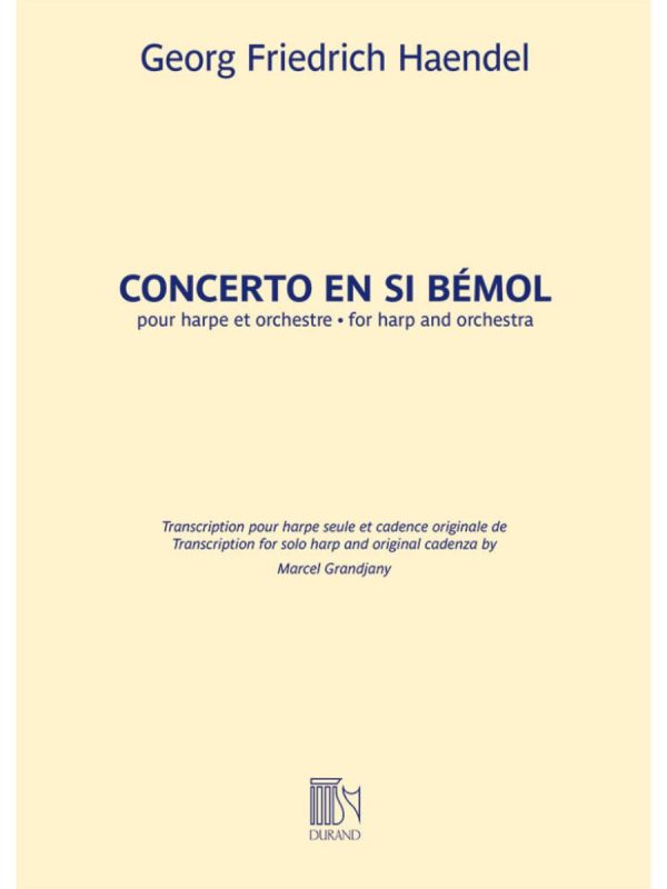 Concerto in B-flat for solo harp by Handel | Arr for harp Marcel Grandjany