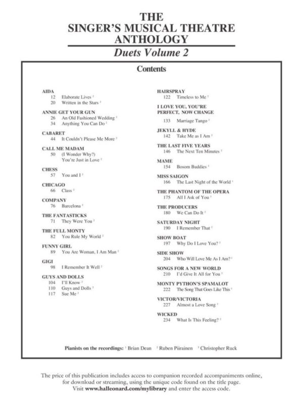Singer's Musical Theatre Anthology | Vocal Duets Vol 2 | Bass/Baritone - Image 4