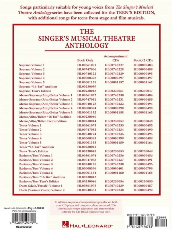 Singer's Musical Theatre Anthology |Teen's Ed | Solo Bass/Baritone - Image 5
