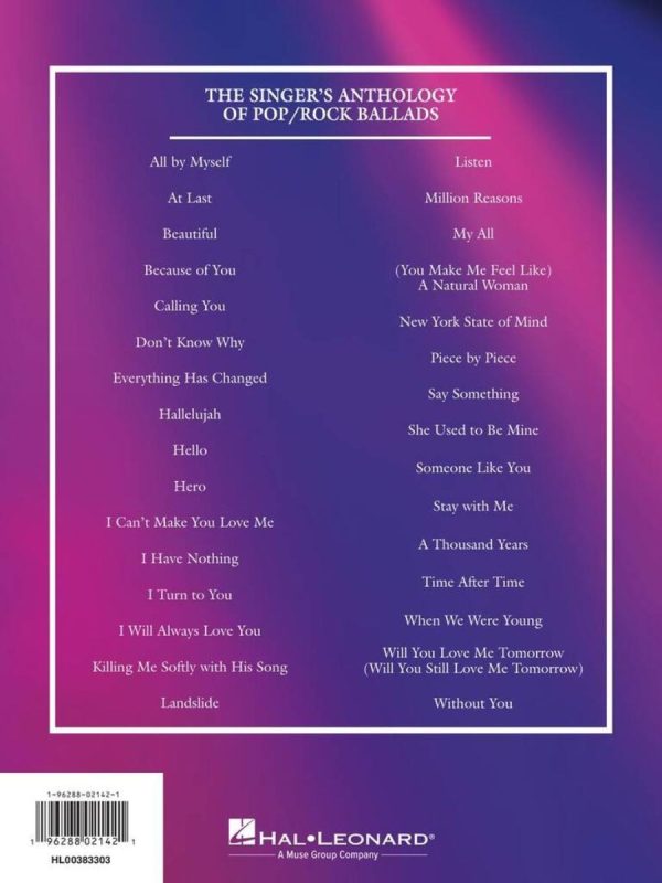 The Singer's Anthology of Pop/Rock Ballads |Solo Soprano/Alto - Image 4