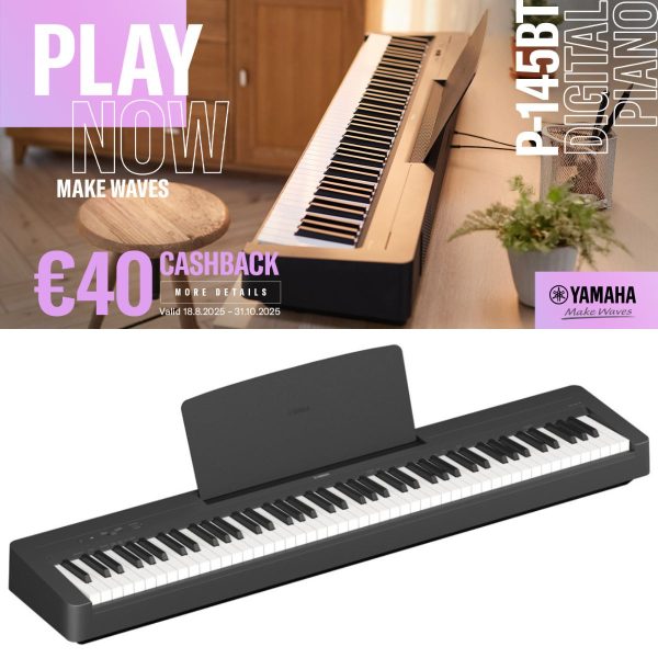 Yamaha P-145BT | Compact Portable | 88 note Digital Piano | BLUETOOTH | see CASHBACK OFFER