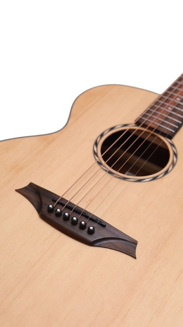 Bromo BAA8S | Mini Jumbo guitar | Solid Spruce top | Layered Mahogany back and sides - Image 5