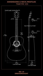 Bromo BAR1H | Rocky Dreadnought Acoustic | All Solid Wood | Historic Sunburst
