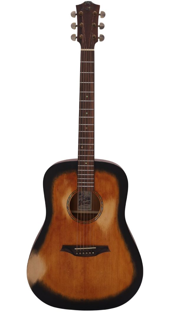 Bromo BAR1H | Rocky Dreadnought Acoustic | All Solid Wood | Historic Sunburst - Image 6