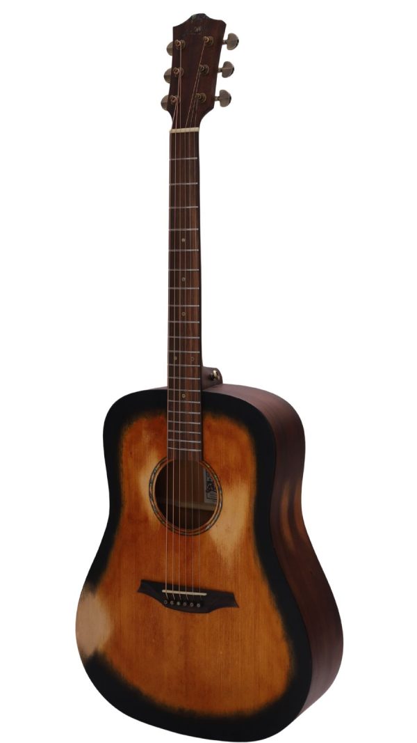 Bromo BAR1H | Rocky Dreadnought Acoustic | All Solid Wood | Historic Sunburst - Image 2