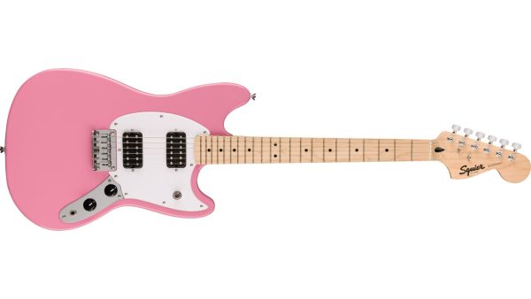 Squier Sonic® Mustang® HH, Maple Fingerboard, White Pickguard, Flash Pink - Image 7