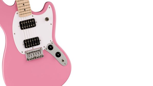 Squier Sonic® Mustang® HH, Maple Fingerboard, White Pickguard, Flash Pink - Image 5