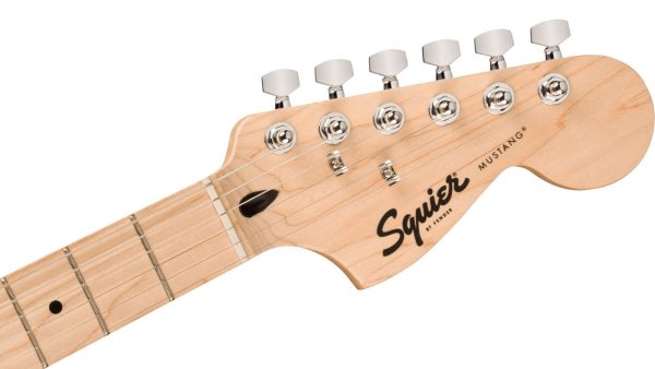 Squier Sonic® Mustang® HH, Maple Fingerboard, White Pickguard, Flash Pink - Image 3