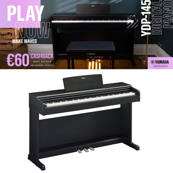 Yamaha YDP145 | Arius Digital Piano | 88 Keys  | 88 Keys | Black | See Cashback offer