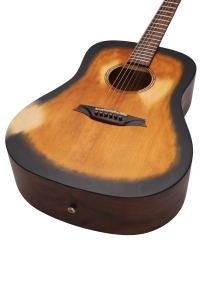 Bromo BAR1H | Rocky Dreadnought Acoustic | All Solid Wood | Historic Sunburst