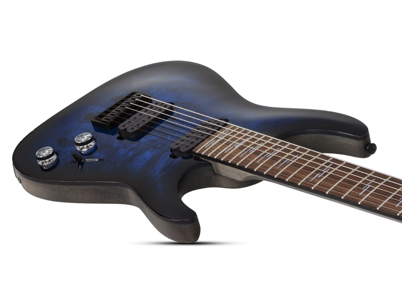 Schecter SCH2458 Omen Elite7 String Electric| See-thru Blue Burst | Waltons Music Schecter SCH2458 Omen Elite7 String Electric| See-thru Blue Burst - Image 11