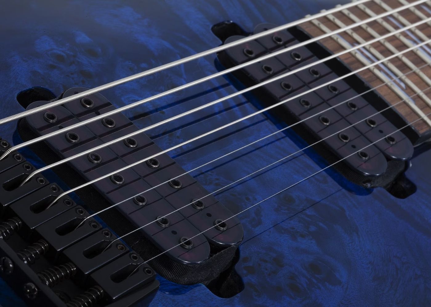 Schecter SCH2458 Omen Elite7 String Electric| See-thru Blue Burst | Waltons Music Schecter SCH2458 Omen Elite7 String Electric| See-thru Blue Burst - Image 9