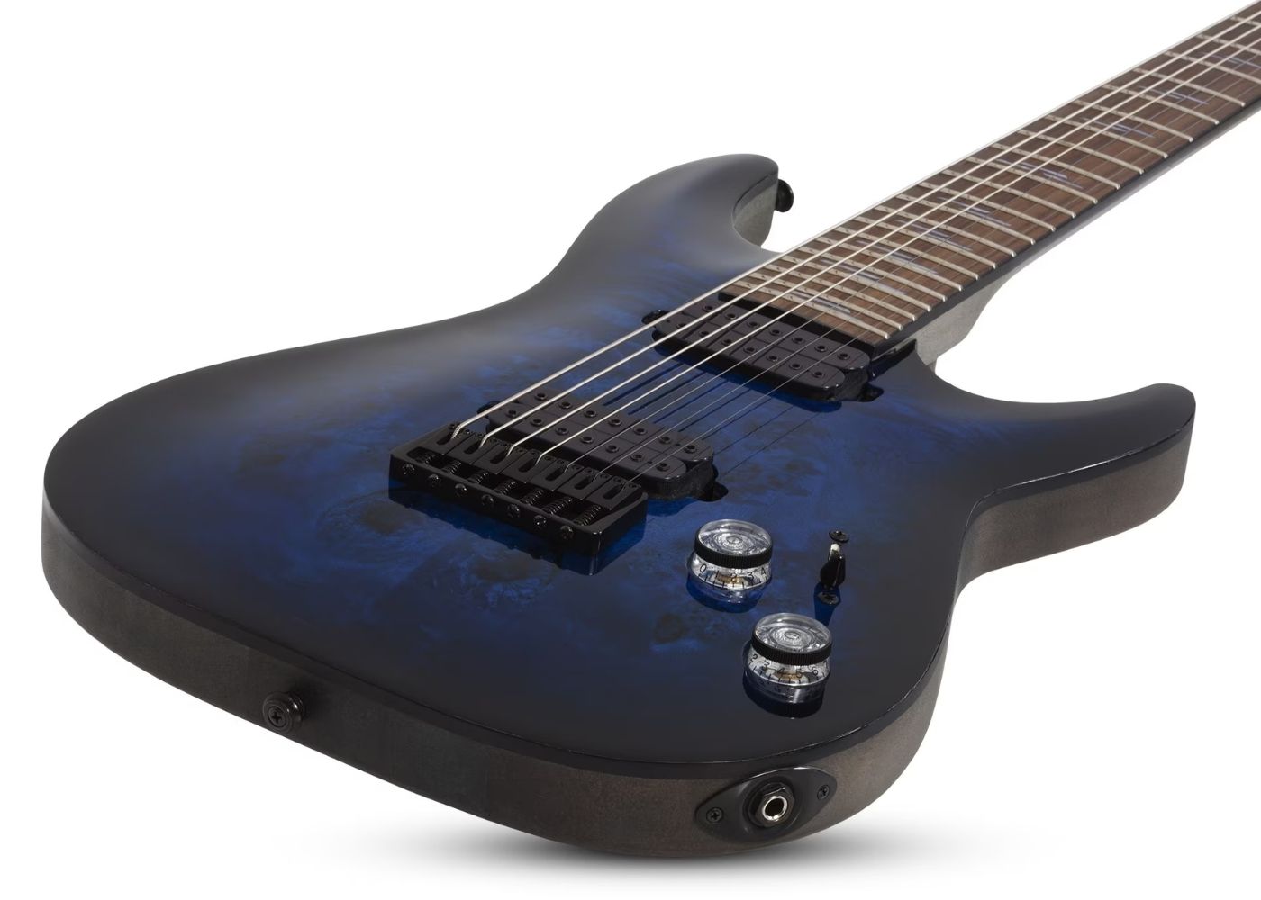 Schecter SCH2458 Omen Elite7 String Electric| See-thru Blue Burst | Waltons Music Schecter SCH2458 Omen Elite7 String Electric| See-thru Blue Burst - Image 8