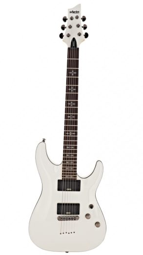 Schecter 3244 | Demon 6 Electric Guitar in Vintage White Finish.