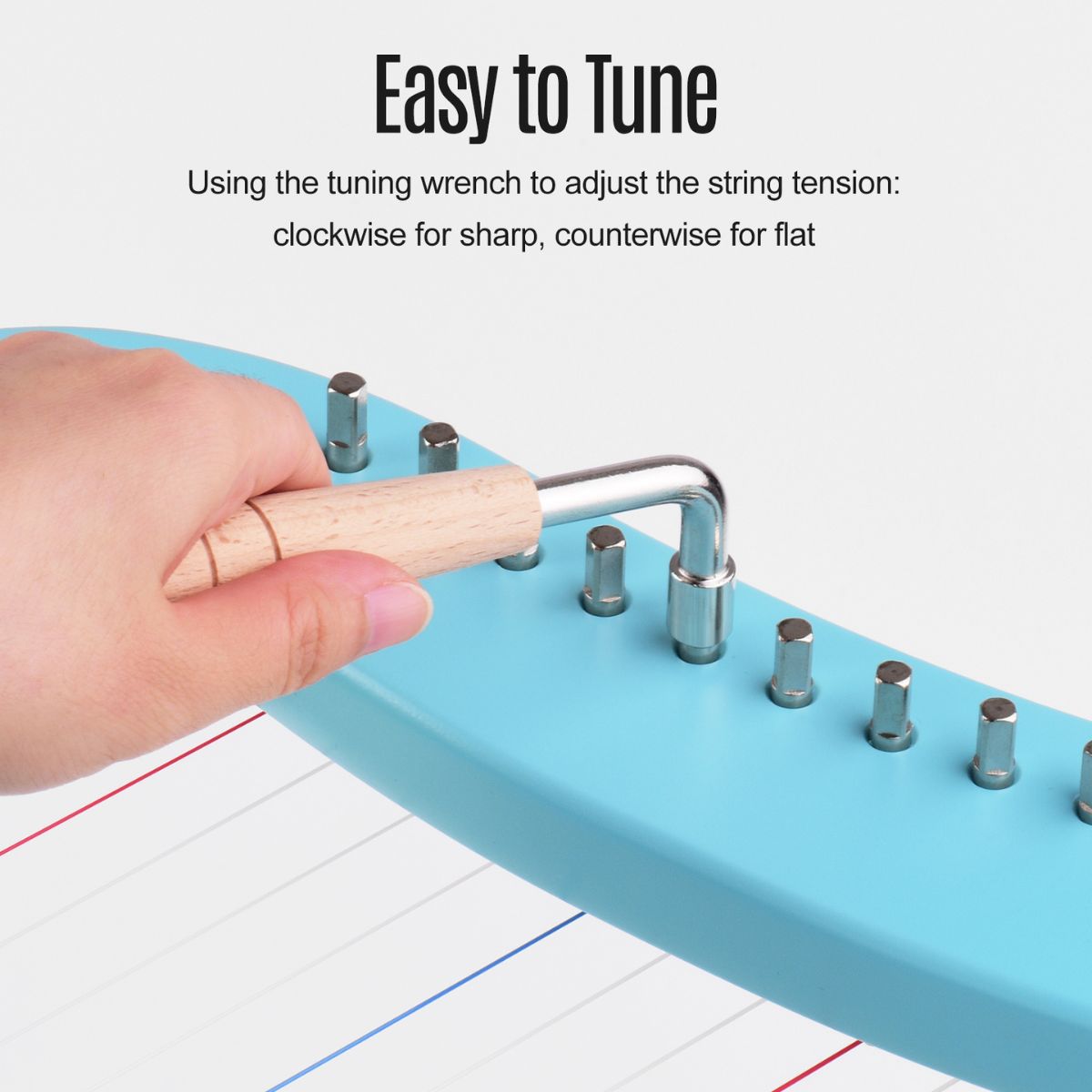 Waltons H-15 | 15 string elementary Harp | Nylon Strings | C to C | Pink | Waltons Music Waltons H-15 | 15 string elementary Harp | Nylon Strings | C to C | Pink - Image 3