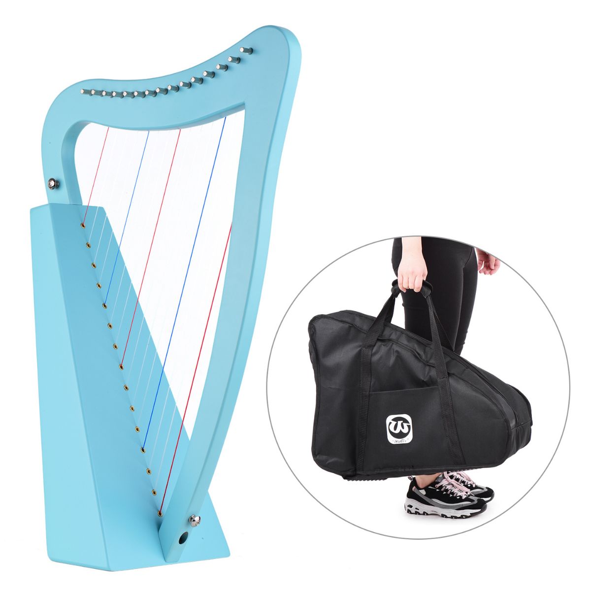 Waltons H-15 | 15 string elementary Harp | Nylon Strings | C to C | Pink | Waltons Music Waltons H-15 | 15 string elementary Harp | Nylon Strings | C to C | Pink - Image 5