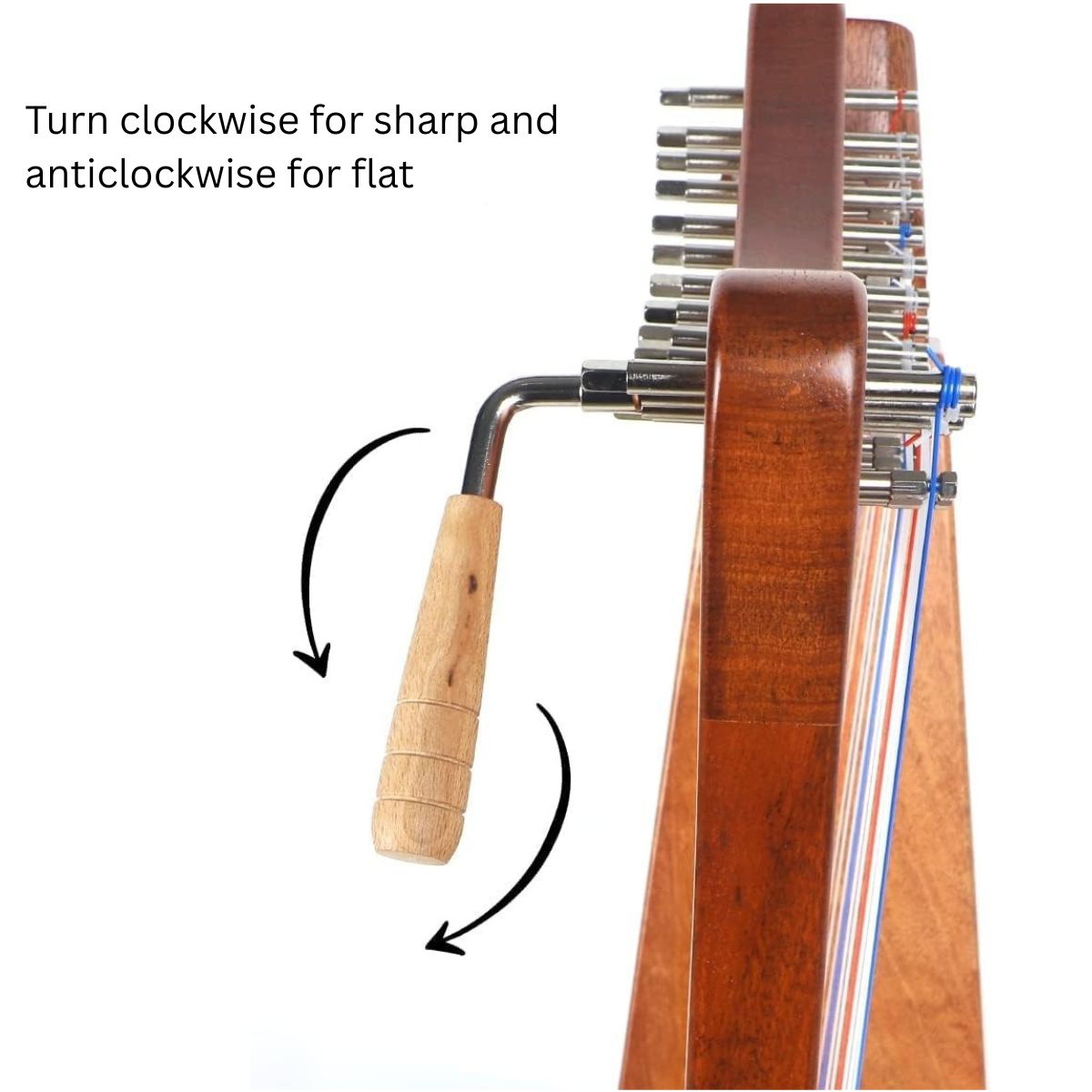 Waltons WH-19 | 19 Nylon string elementary Harp | Levers | F to C | Mahogany | Waltons Music Waltons WH-19 | 19 Nylon string elementary Harp | Levers | F to C | Mahogany - Image 2