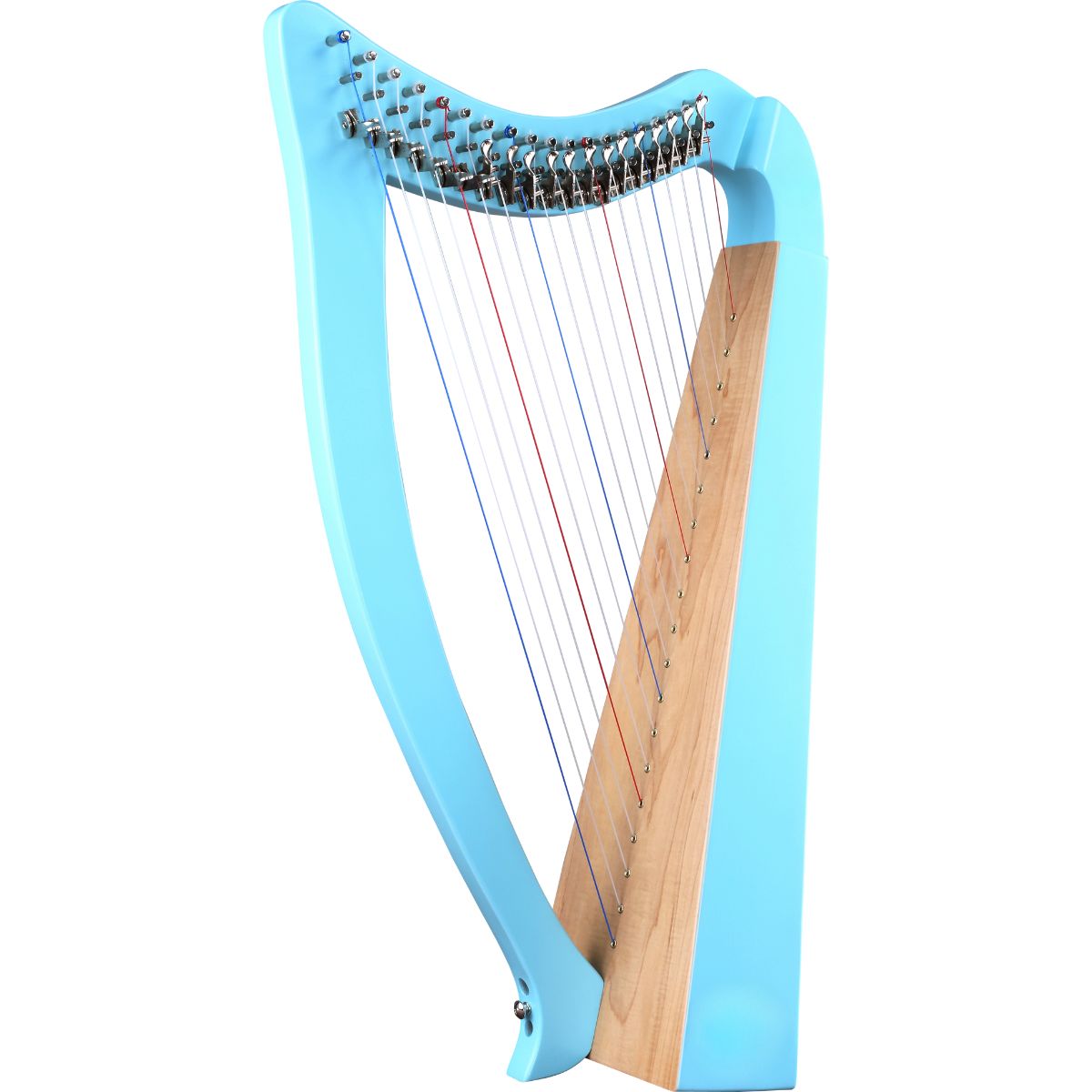 Waltons WH-19 | 19 Nylon string elementary Harp | Levers | F to C | Blue | Waltons Music Waltons WH-19 | 19 Nylon string elementary Harp | Levers | F to C | Blue