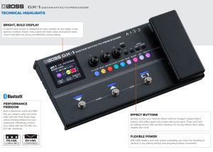 Boss GX-1 | Guitar Effects Processor | Ultra-portable Premium effects