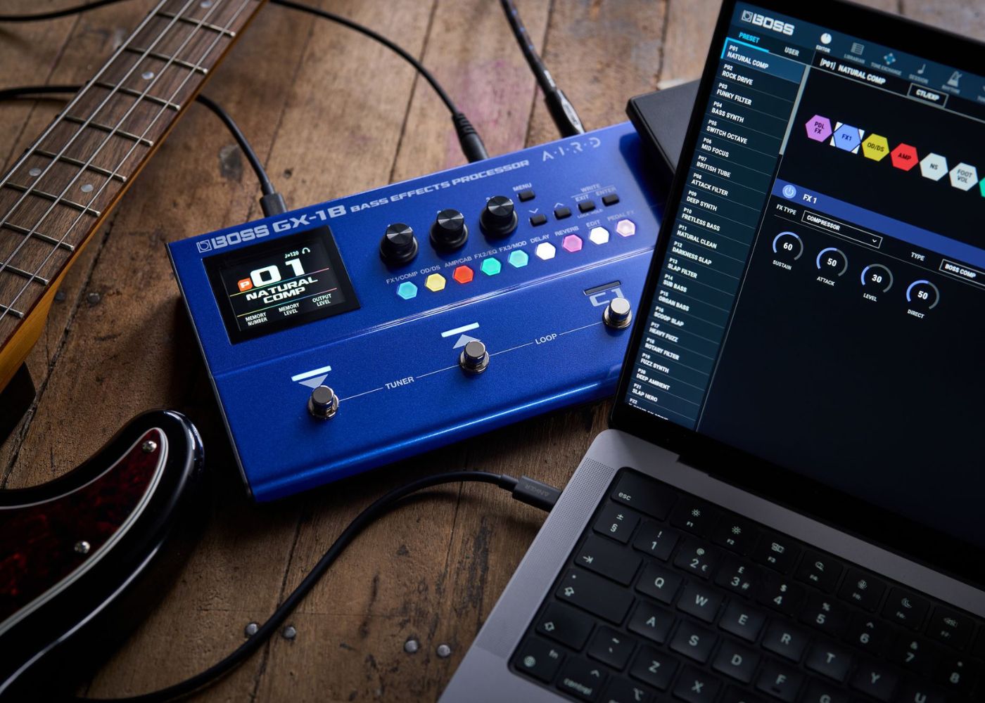 BOSS GX-1B Bass Effects Processor | Ultra-Portable Premium effects | Waltons Music BOSS GX-1B Bass Effects Processor | Ultra-Portable Premium effects - Image 6