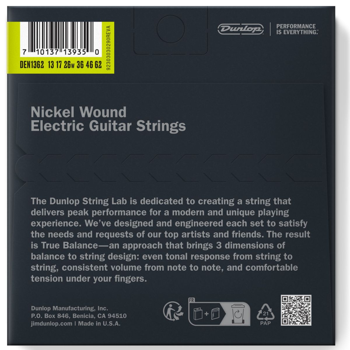 DUNLOP DEN1362 | NICKEL WOUND ELECTRIC BARITONE GUITAR STRINGS |13-62 | Waltons Music DUNLOP DEN1362 | NICKEL WOUND ELECTRIC BARITONE GUITAR STRINGS |13-62 - Image 3