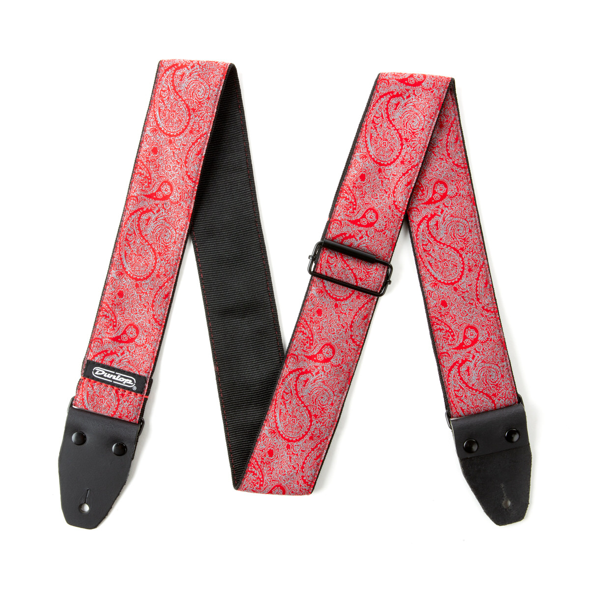 Dunlop Jacquard Red Paisley Strap | Waltons Music Dunlop Jacquard Red Paisley Strap