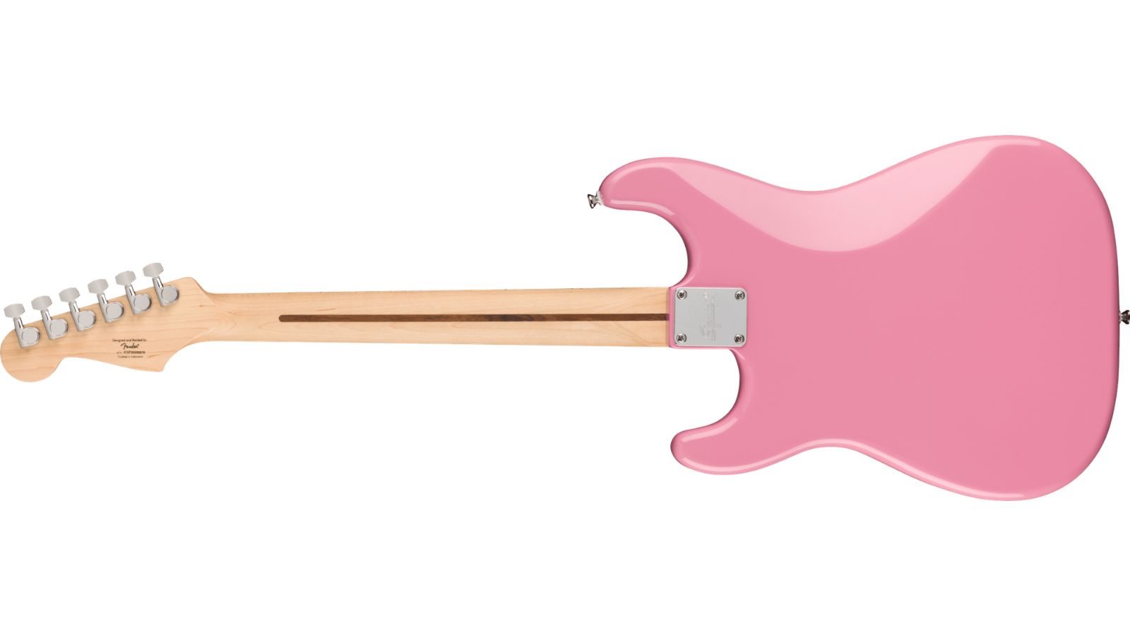 Squier Sonic® Stratocaster® HT H, Maple Fingerboard, White Pickguard, Flash Pink | Waltons Music Squier Sonic® Stratocaster® HT H, Maple Fingerboard, White Pickguard, Flash Pink - Image 6
