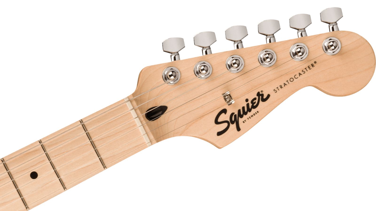 Squier Sonic® Stratocaster® HT H, Maple Fingerboard, White Pickguard, Flash Pink | Waltons Music Squier Sonic® Stratocaster® HT H, Maple Fingerboard, White Pickguard, Flash Pink - Image 3