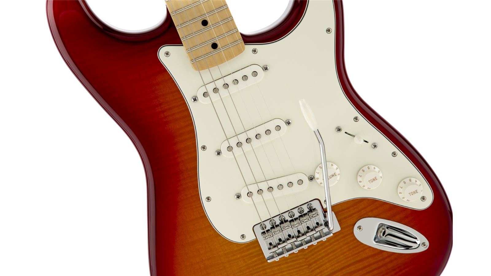 Fender Standard Stratocaster® | Plus Top | Maple Fingerboard | Aged Cherry Burst | Waltons Music Fender Standard Stratocaster® | Plus Top | Maple Fingerboard | Aged Cherry Burst - Image 5
