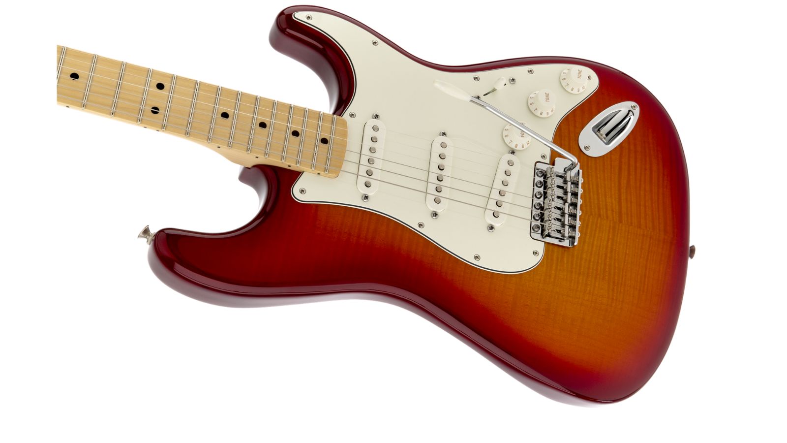 Fender Standard Stratocaster® | Plus Top | Maple Fingerboard | Aged Cherry Burst | Waltons Music Fender Standard Stratocaster® | Plus Top | Maple Fingerboard | Aged Cherry Burst - Image 3
