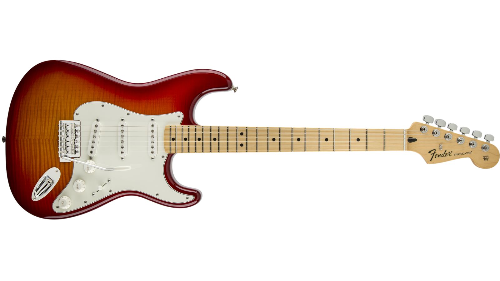 Fender Standard Stratocaster® | Plus Top | Maple Fingerboard | Aged Cherry Burst | Waltons Music Fender Standard Stratocaster® | Plus Top | Maple Fingerboard | Aged Cherry Burst - Image 9