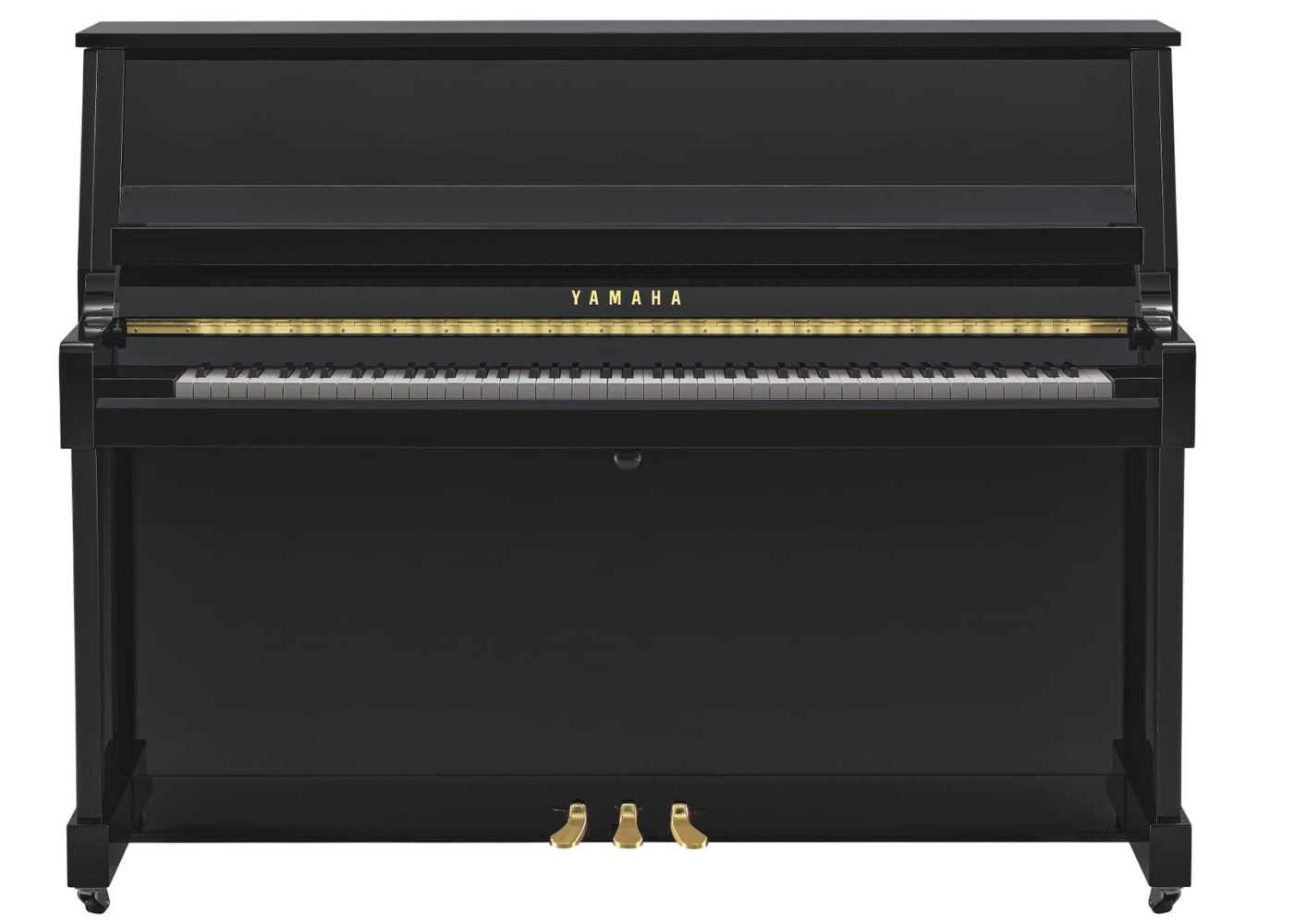 Yamaha B20 | New Series Acoustic Piano | Gold fittings | Polished Ebony | Waltons Music Yamaha B20 | New Series Acoustic Piano | Gold fittings | Polished Ebony - Image 3