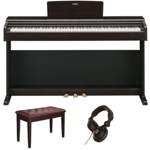 Yamaha YDP145 Standard Bundle | with Piano Stool and Headphones | Rosewood
