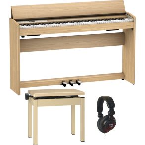 Roland F-701 | Digital Piano Bundle with Stool and Headphones | LA